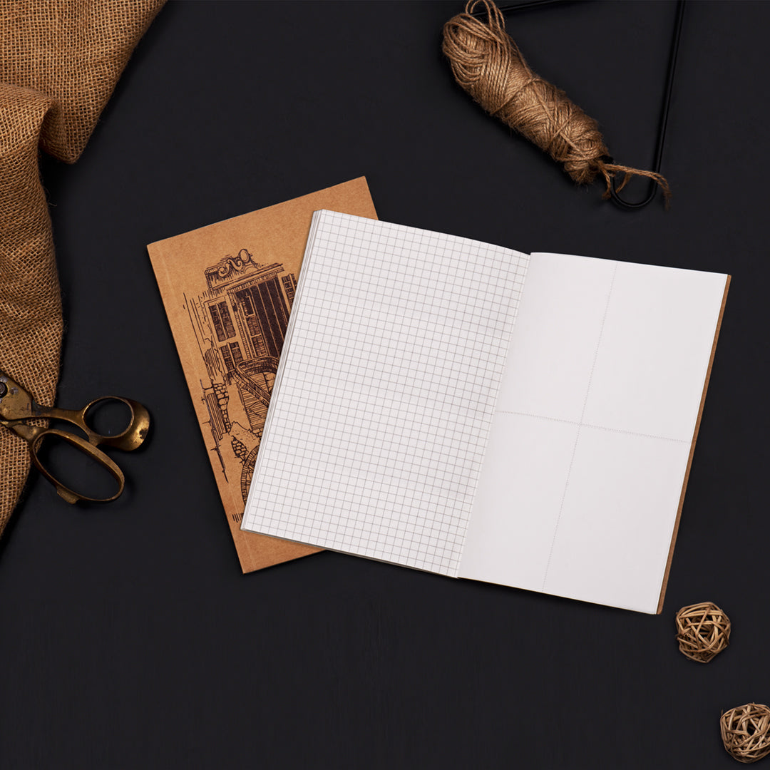 Old Kolkata 4 in 1 Kraft Notebook