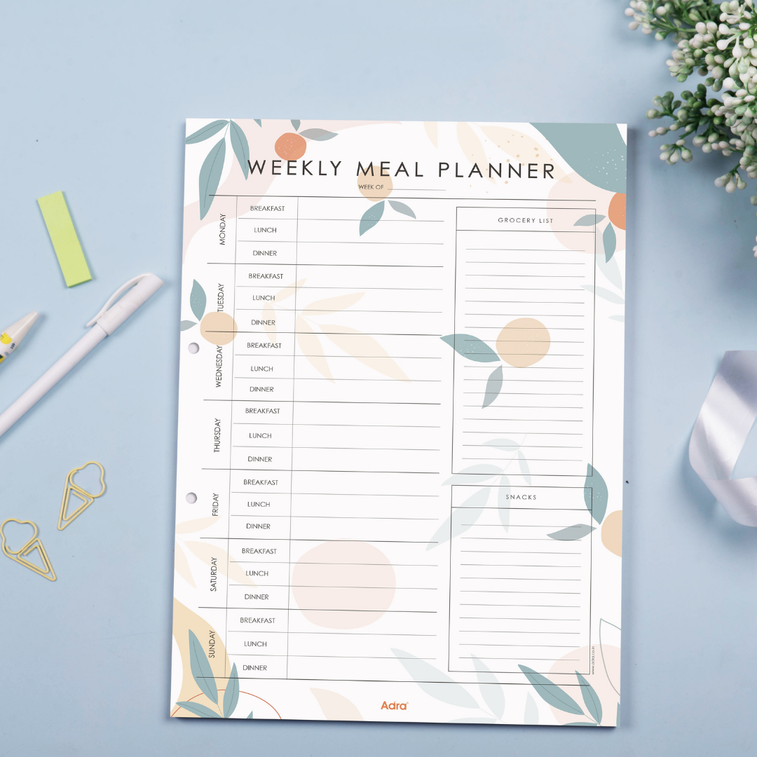 Peach Weekly Meal Planner
