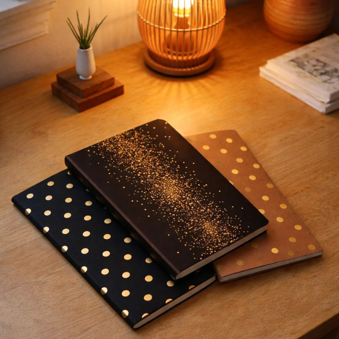 Gold Foiled Notebook Collection – Set of 3