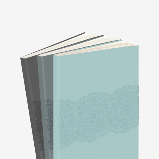Grey Mandala Notebook – Set of 3