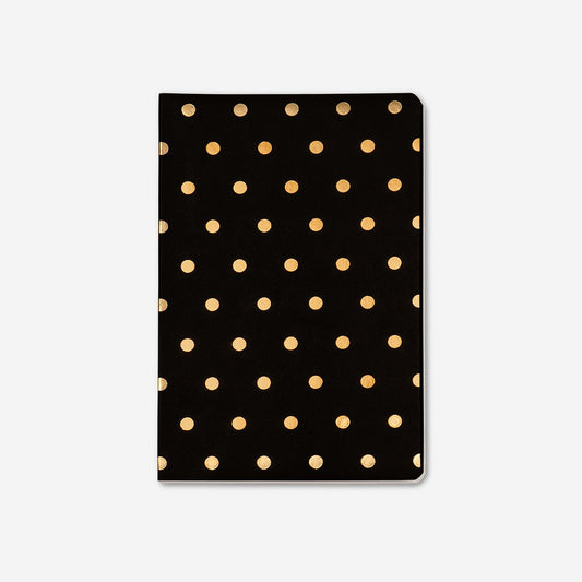 Golden Polka Brown Kraft Notebook