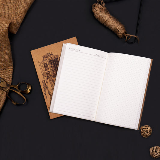 Old Kolkata 4 in 1 Kraft Notebook