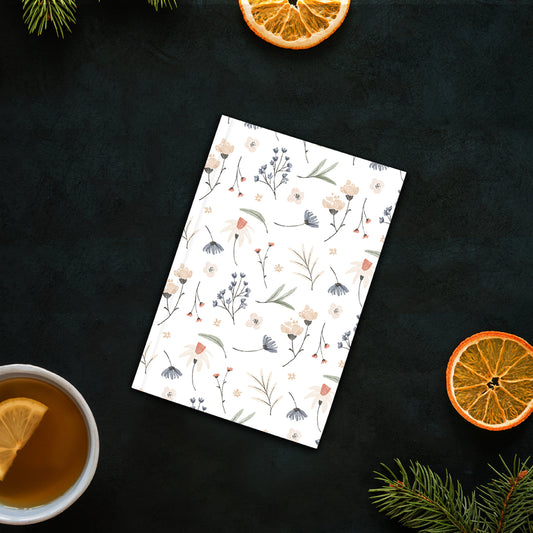 White Floral Notebook