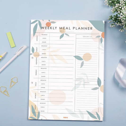 Peach Weekly Meal Planner